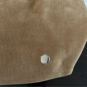 Poppy Barley Leather Vegan? Boho Tote Bag EUC